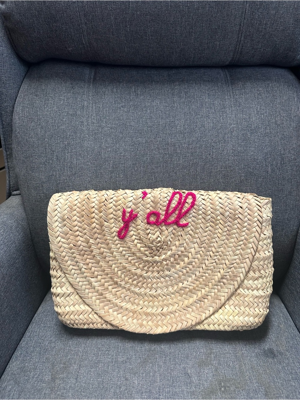 POOLSIDE COLLECTIVE L'ENVELOPPE CLUTCH STRAW BAG - Picture 2 of 6